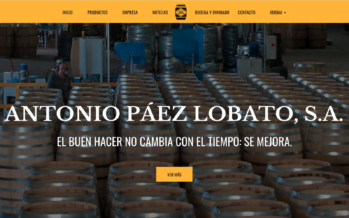 web Tonelería Paez Lobato